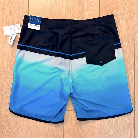 Old Navy Blue Board Shorts UV Protection Size 34 - Picture 3 of 7